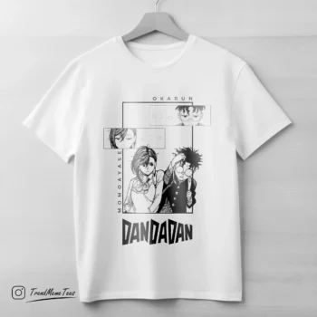 Playera DanDaDan blanco negro